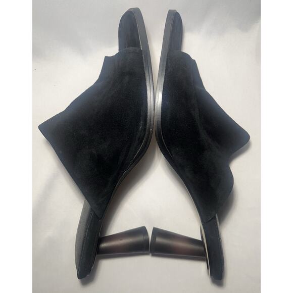 Sanctuary Shoes - Sanctuary Women's Breezy Heeled Black Suede Sandal - Black, Size 10M Spool Heels